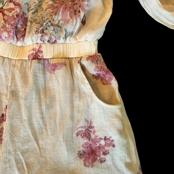 Isobella & Chloe Floral Boho Romantic Rayon Romper 12 - Picture 6 of 11